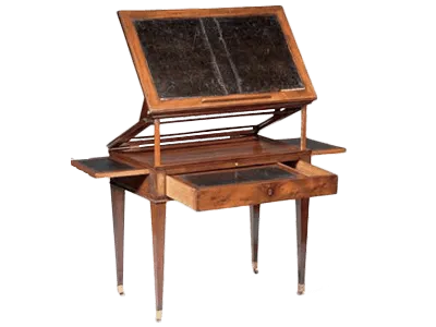 Table à la Tronchin du nom de l'ébéniste du XVIII ème siècle Restauration de meubles à Paris - Vincennes. Historique de la table à la Tronchin du nom de l'ébéniste du XVIII ème siècle