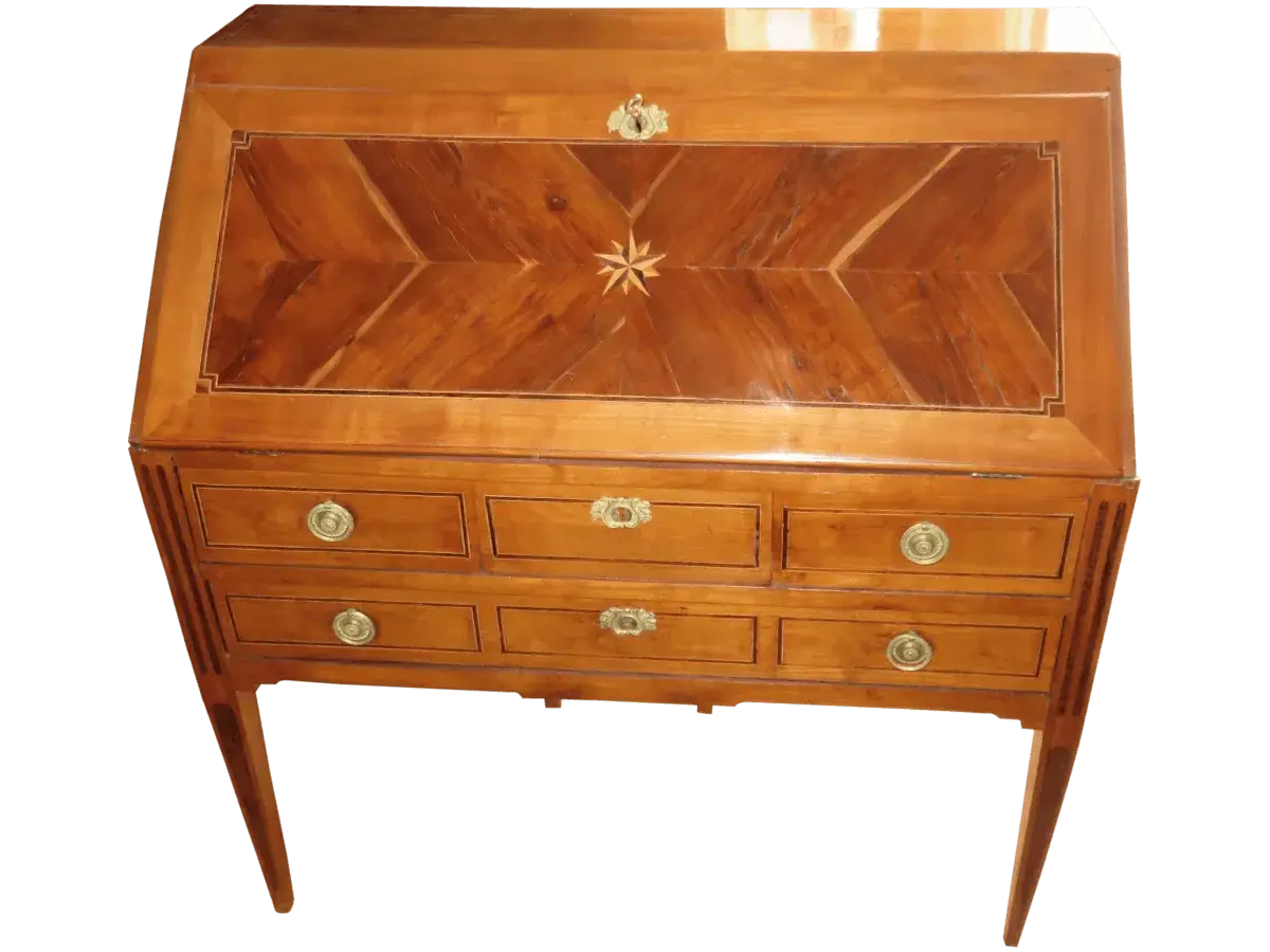Après restauration. Bureau Louis XVI Après restauration. Restauration à Paris - Vincennes d'un Bureau Louis XVI