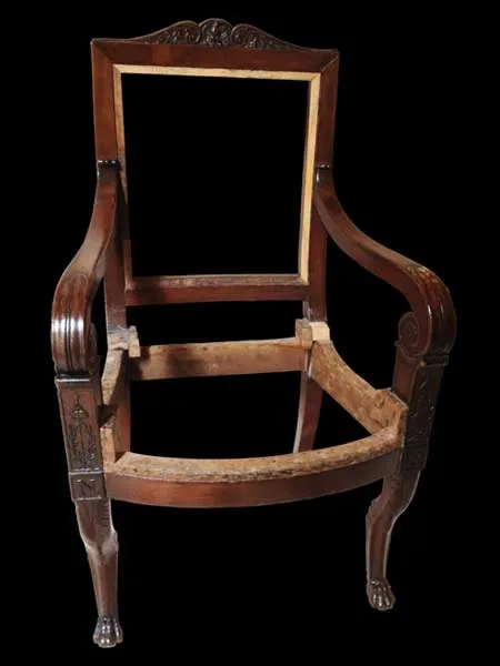 Après restauration. Fauteuil Empire Après restauration. Fauteuil Empire