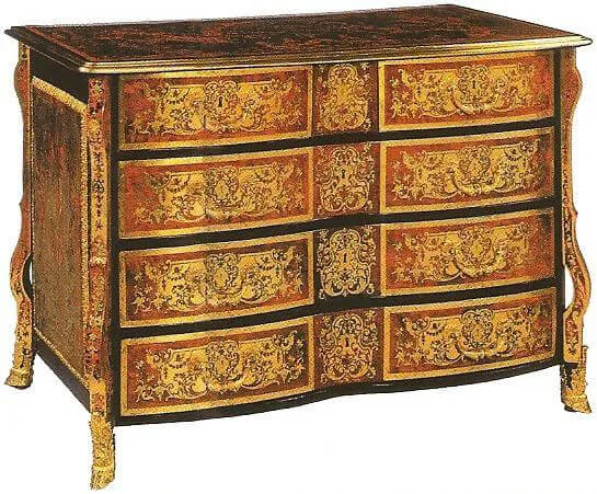 Commode en laiton et écaille de tortue Commode en laiton et écaille de tortue